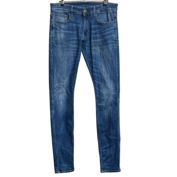 G-Star RAW Skinny 3301 Deconstructed Jeans Men’s Size 31 Medium Blue Denim - Picture 2 of 10